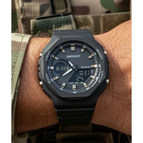 Samoa 6016 Watch With Green Indiglo Excellent Condition